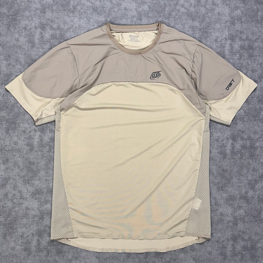 Troy Lee Designs Drift MTB Jersey Mens Medium Shirt Cream Mountain Bike Trail